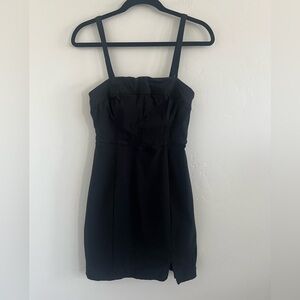 Hollister Y2K Black Slit‎ Mini Dress
